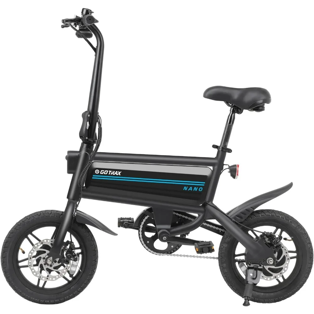 

Nano 14" Electric Bike, Max Range 25Miles(Pedal-Assist)&Max Speed 15.5Mph, 250W Folding E-Bike with Removable Battery