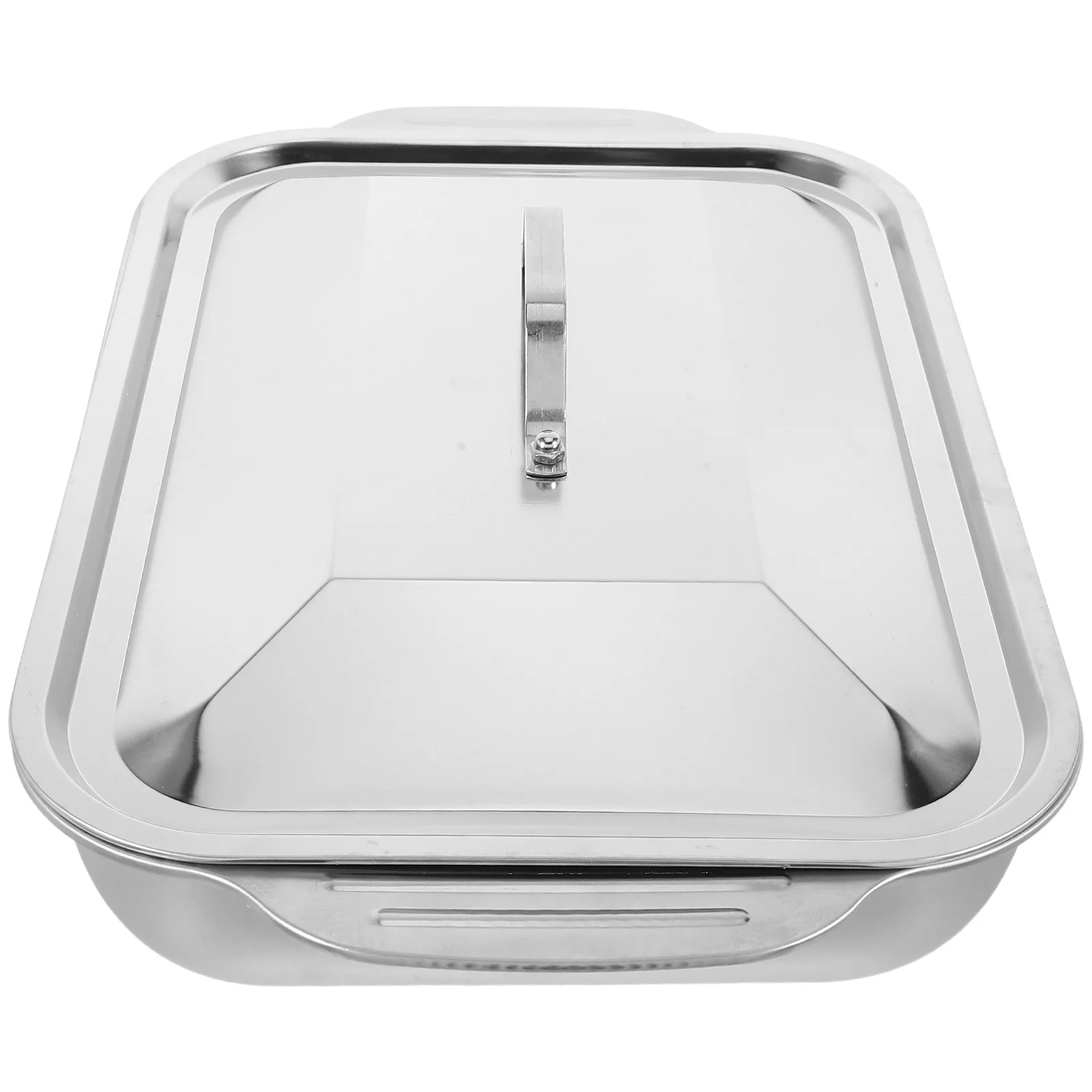 

1 set Grilled Fish Stainless Steel Roaster Pan Deep Pan Stainless Steel Baking Sheet Baking Oven Tray Large Size Roasting Sheet