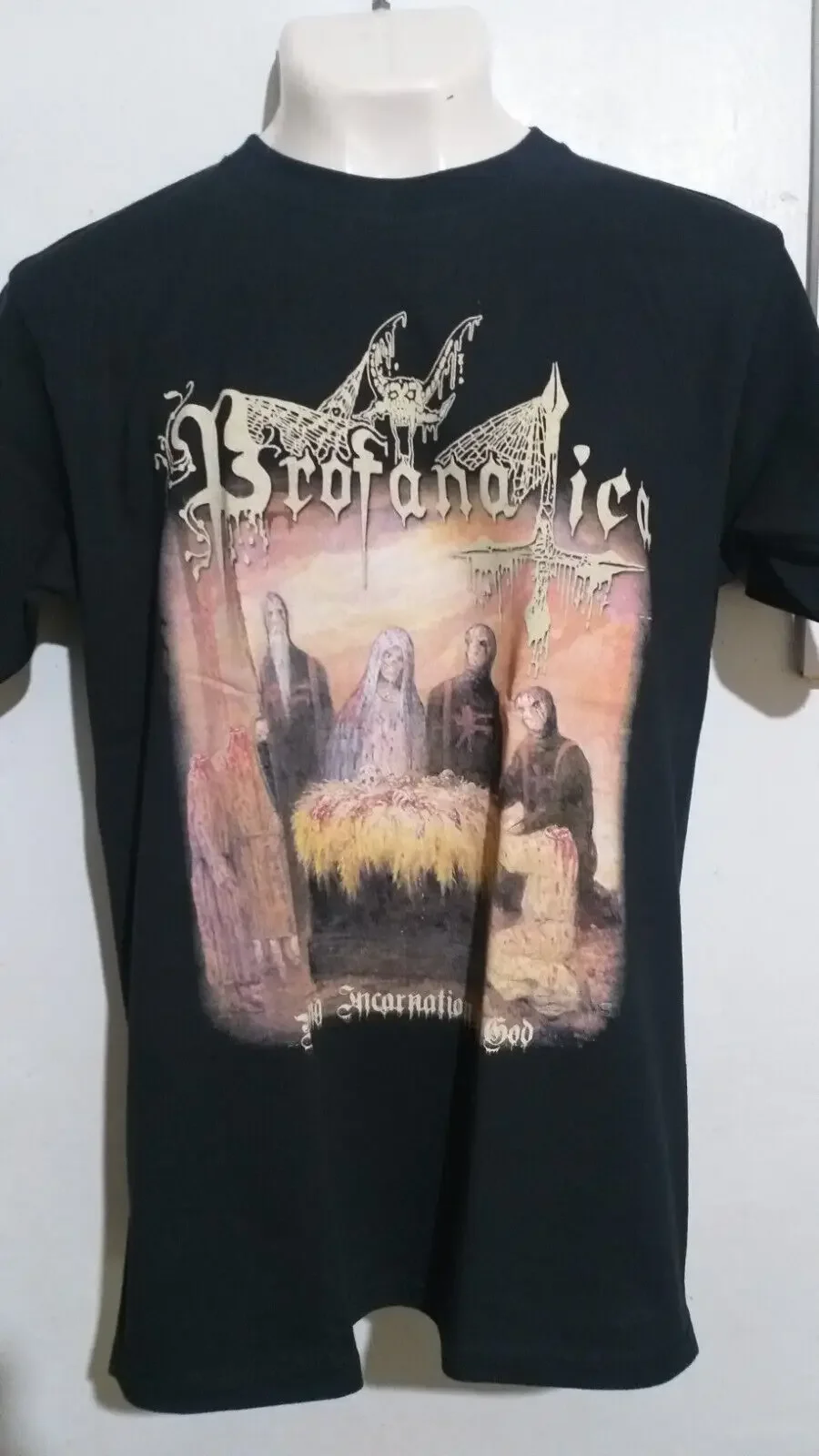 تي شيرت Profanatica rotting incarnation God تي شيرت معدني أسود VON blasphemy Archgoat