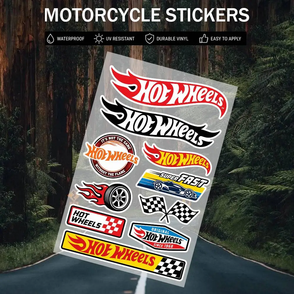 H-ot W-h-eels Aufkleber-Set Hochwertig Bedruckte und Geschnittene Aufkleber Motorrad-Aufkleber – Detail 5
