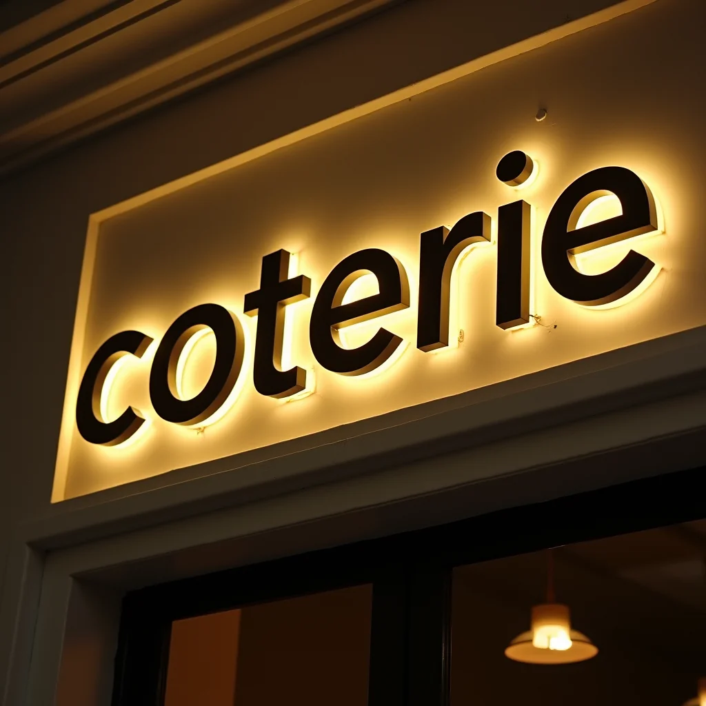 カスタム3D LEDメタルバックライト文字ライトアップサイン、店舗用屋外防水照明付き看板