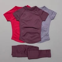 2 Piece Women Solid Color Set Summer Casual Short Sleeve T-Shirt High Waist Long Pants Soft Breathable Tracksuit Daily Outfit - Image 4