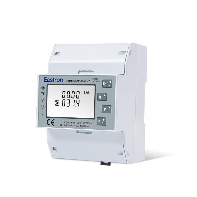 SDM630 Modbus V2 MID, wielofunkcyjny analizator mocy, 1p2w 3p3w 3p4w, modbus/wyjście impulsowe port RS485, dostępny system fotowoltaiczny solarny
