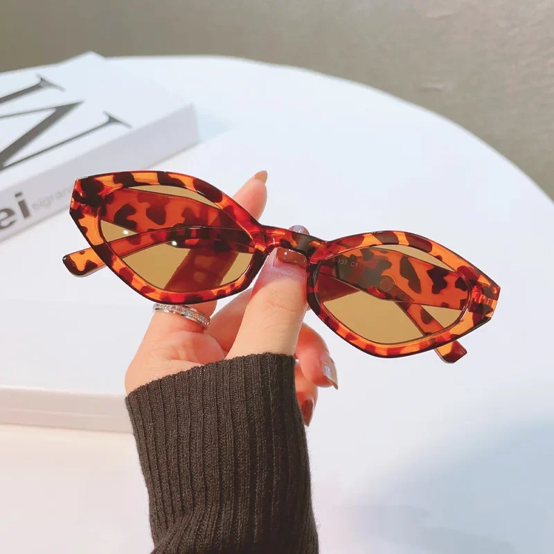 

2025 Fashion Polygon Sunglasses Retro Cat Eye Goggles UV400 Outdoor Ins Personality Trend Sunglasses UV Protection Glasses