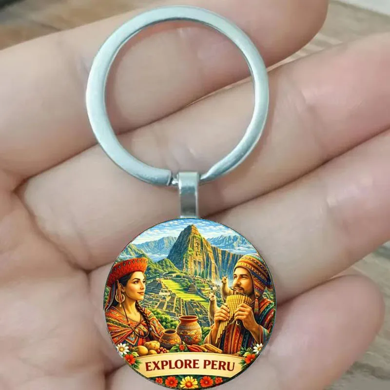Llavero con Mapa de Perú para Hostales y Bares - Regalo de Perú, Ideal para Entusiastas de la Historia Inca, Perfecto para Regalos de Festivales