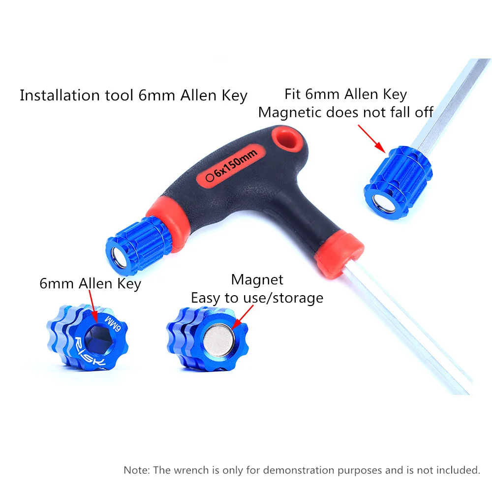 RISK Bicycle Crank Cap Installation and Disassembly Tool Aluminium Alloy Crank Arm Adjustment Cover XT/UT/DA Integrated BB