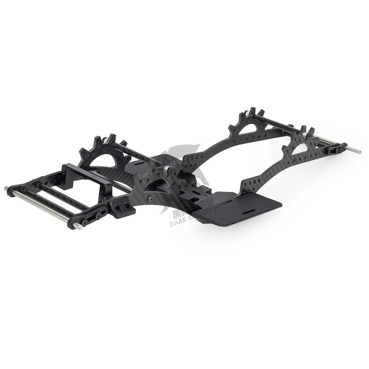 1/10 محاكاة تسلق هيكل السيارة 324 مللي متر قاعدة العجلات ألياف الكربون شعاع الملحقات المعدنية SCX10 LCG ترقية الإطار #4