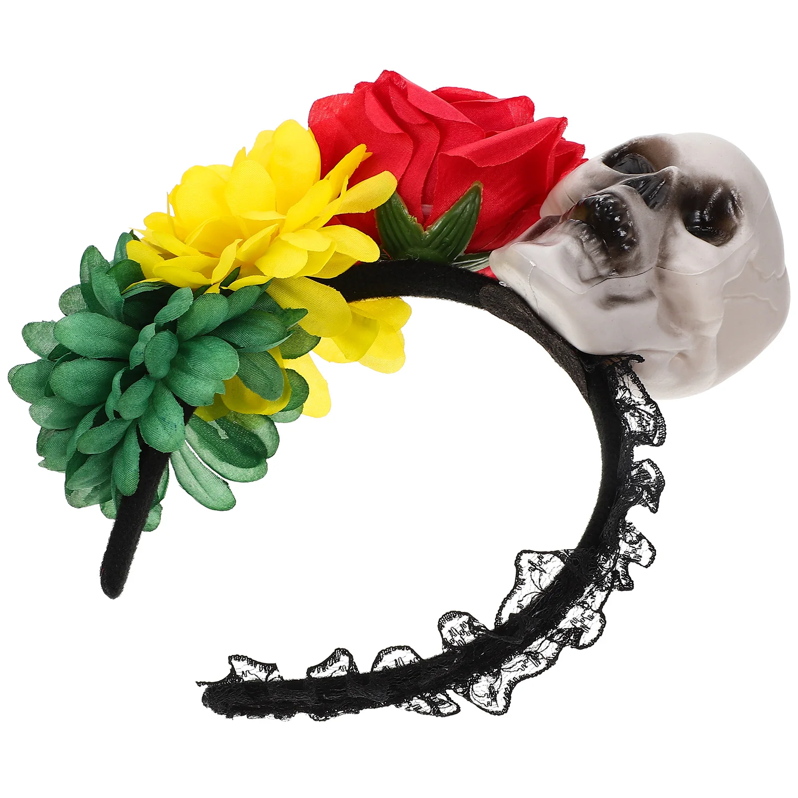 

Skull Headdress Halloween Hair Hoops Rose Headbands Fabric Party Accessories Photo Props Casual Daily Stage Elegant Lightweight