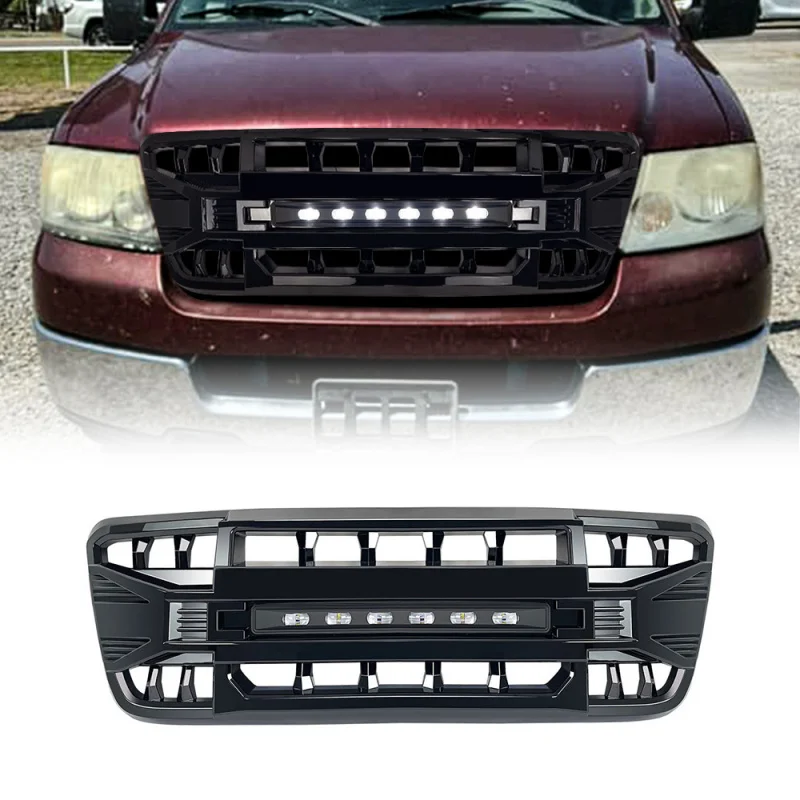 

Suitable for 2004-2008 Ford F150 car grille with tomahawk spotlight cover