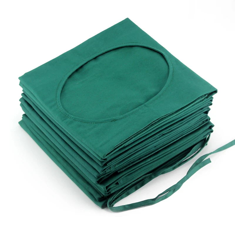 Medical cotton covered cloth hole towel pad single spread towel dark green single layer high-temperature instrument disinfection