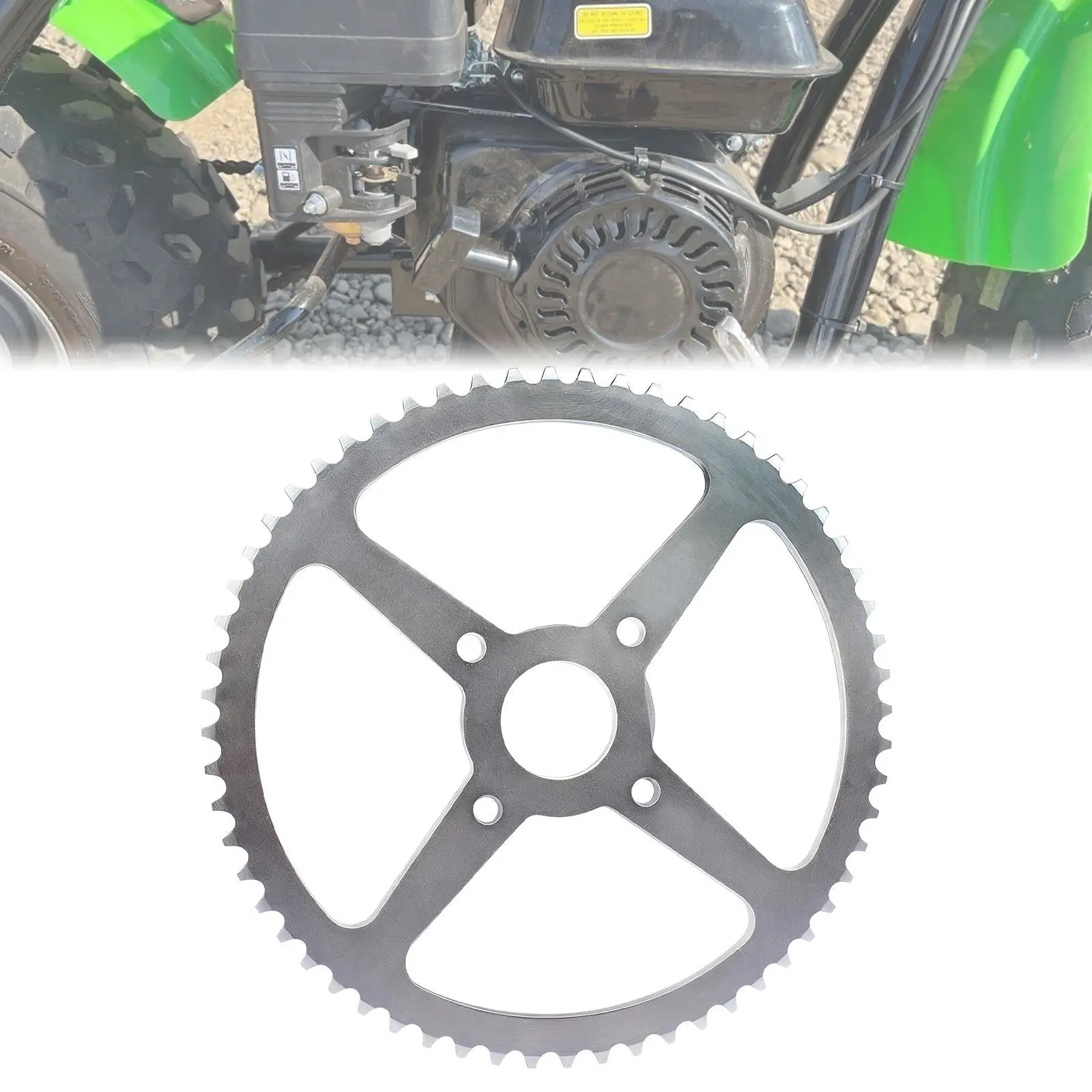 

60T Rear Chain Sprocket 420 Chain Sprocket Steel Repair Parts 60T 40mm Bore 4 Hole for MB200 Baja Minibike BT200x ct200U