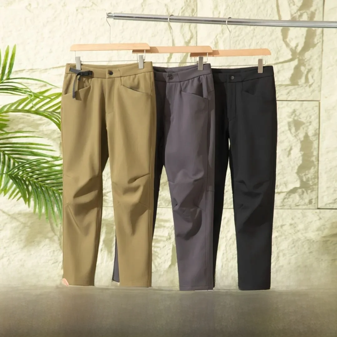 

Outdoor Men's Fce Lined Soft ell Casual Pants Windproof Waterproof PANT Climbing Series Autumn 2025 Straight Leg Zipper