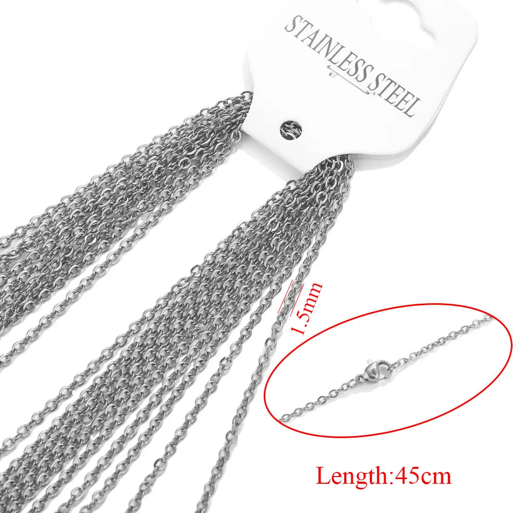 10 Stks/partij Vergulde Roestvrijstalen Kettingen Ketting Sieraden Cubaanse Kettingen Chokers Diy Handgemaakte Ketting Sieraden Materialen