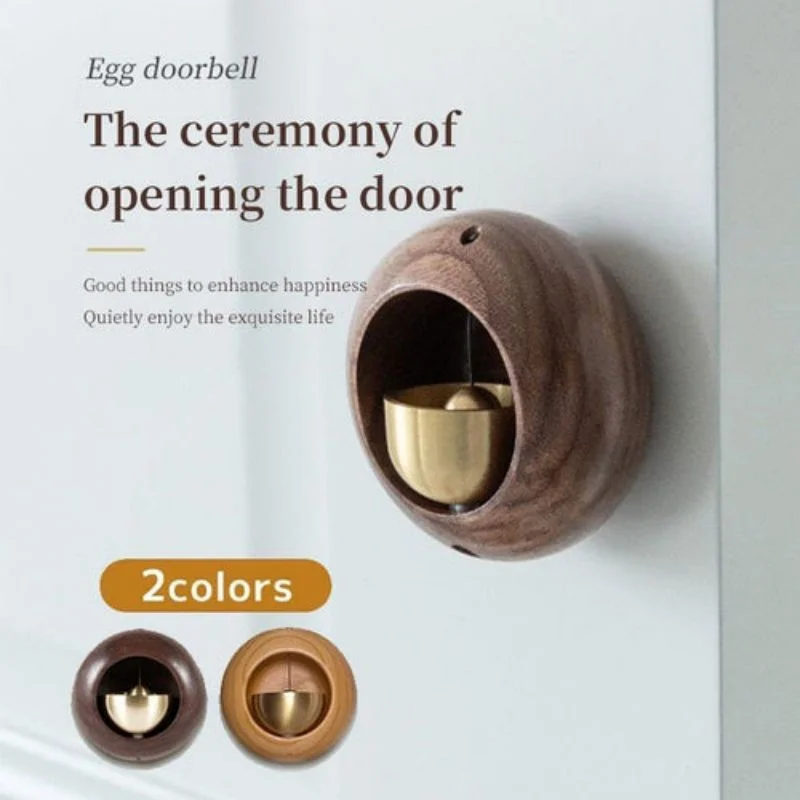 Japanese Style Dopamine Door Bell Egg Suction Door Entrance Chime Double Sided Adhesive Home Hanging Wind Chime