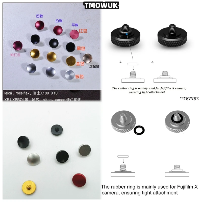 

For Canon 5D3 5D4 7D2 80D 70D 1500D 2000D F1 M5 M50 Camera Parts Shutter Release Button Aluminum