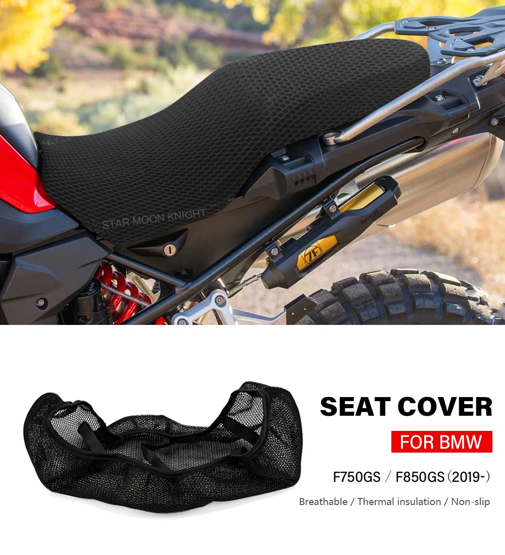 3D prodyšné Seat obal pro BMW F750GS F850GS 2019 2020 2021 2022 - F 750 850 GS motocykl antikluzké polštářek Seat obal