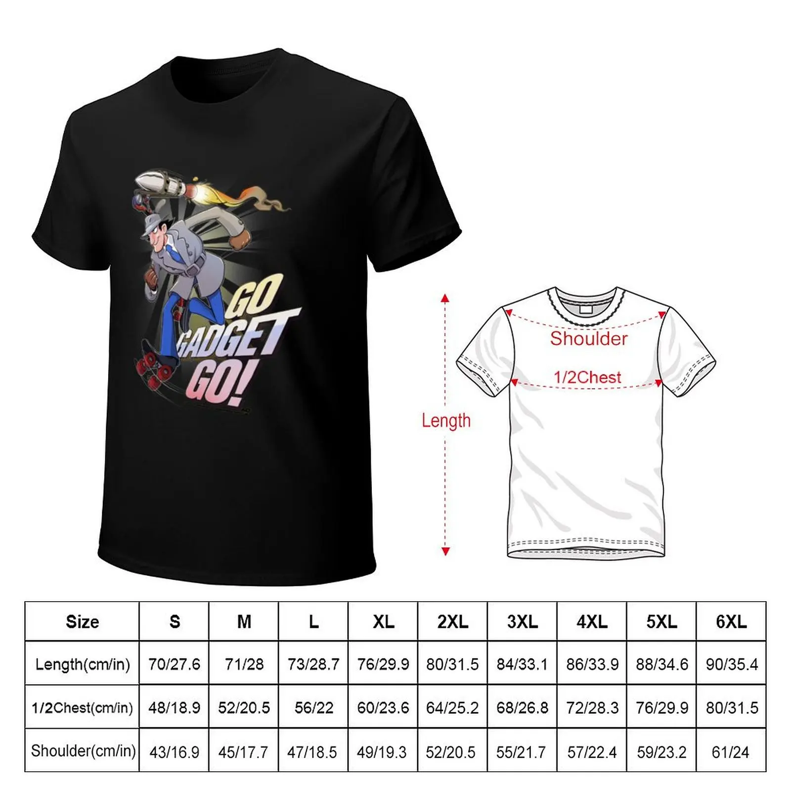 Go Gadget Go T-Shirt Basic Plain Tee for Spring and Summer
