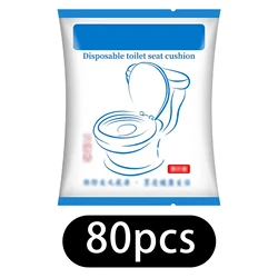 80pcs Disposable Toilet Seat Cover with Elastic Strap - Nylon Material, Portable Hygiene, Suitable for Travel and Hote