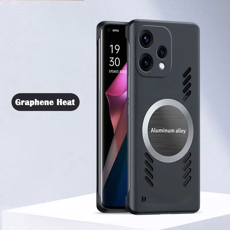 Harte PC-Wärmeableitungs-Schutzhülle für OPPO RENO 13 14 15 Pro Global mit kabelloser Ladefunktion
