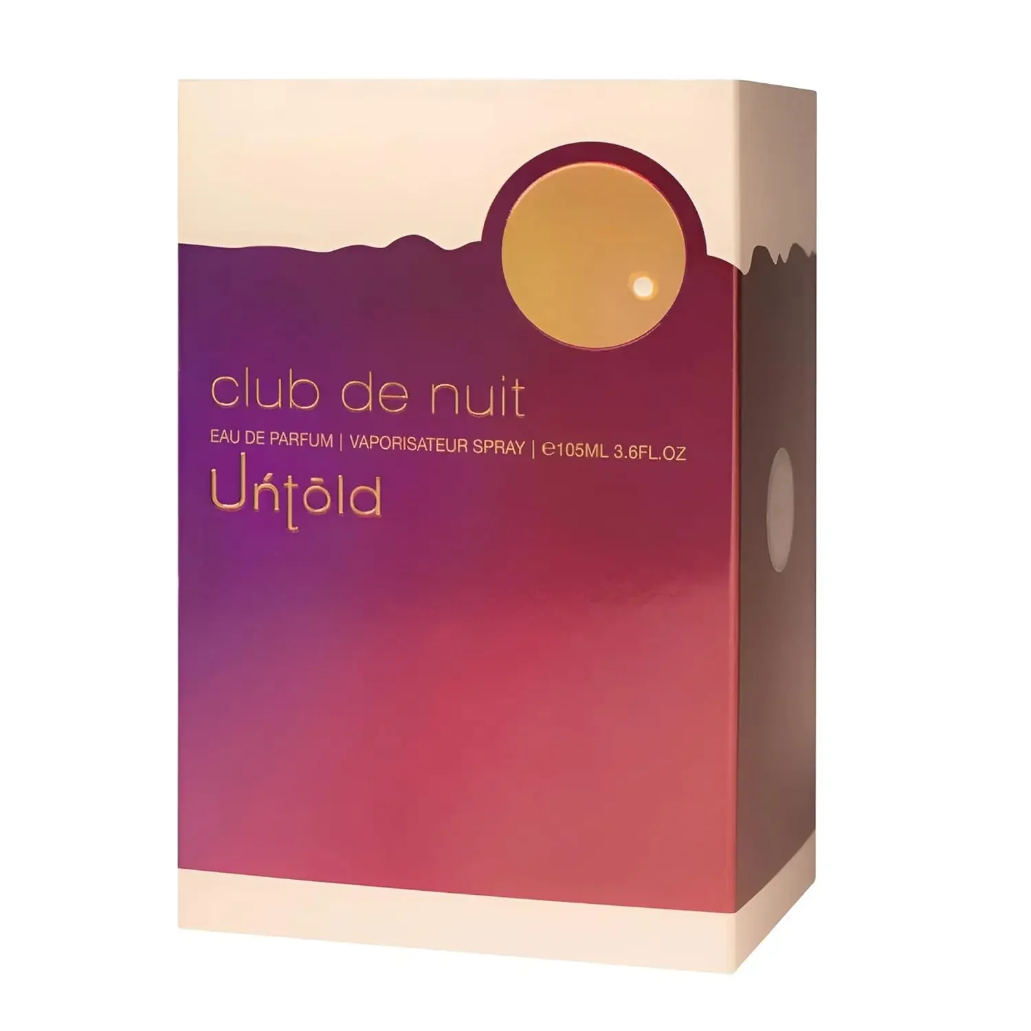 Armaf Club de Nuit Untold Eau de Parfum (EDP) 100ML para homens, perfume misterioso âmbar Oud, spray de luxo de longa duração