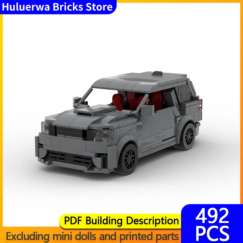 

Модель городской автомобиль MOC, строительные кирпичи SRT Hellcat, высокопроизводительный внедорожник, модульная технология, детские праздничные подарки, сборка игрушек, костюм