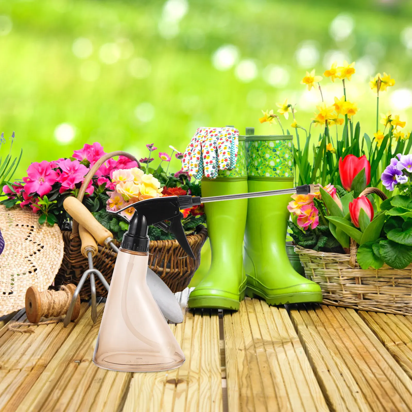1Pcs Gravity Ball Sprayer Extended Rod Watering Can Household Garden Plant Spray Bottle Large Capacity Portable Horticulture