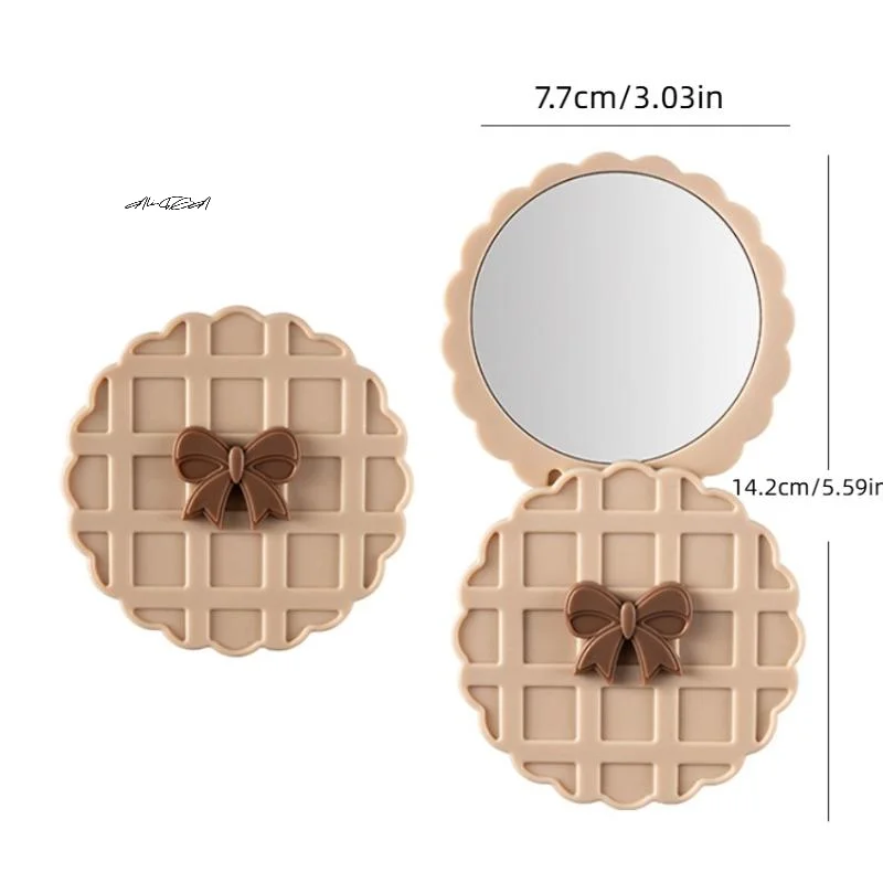 1 قطعة شكل الهراء على الوجهين المحمولة المدمجة مرآة لوضع مساحيق التجميل الشريحة جيب يده شخصية الجمال التجميل حفلة لصالح