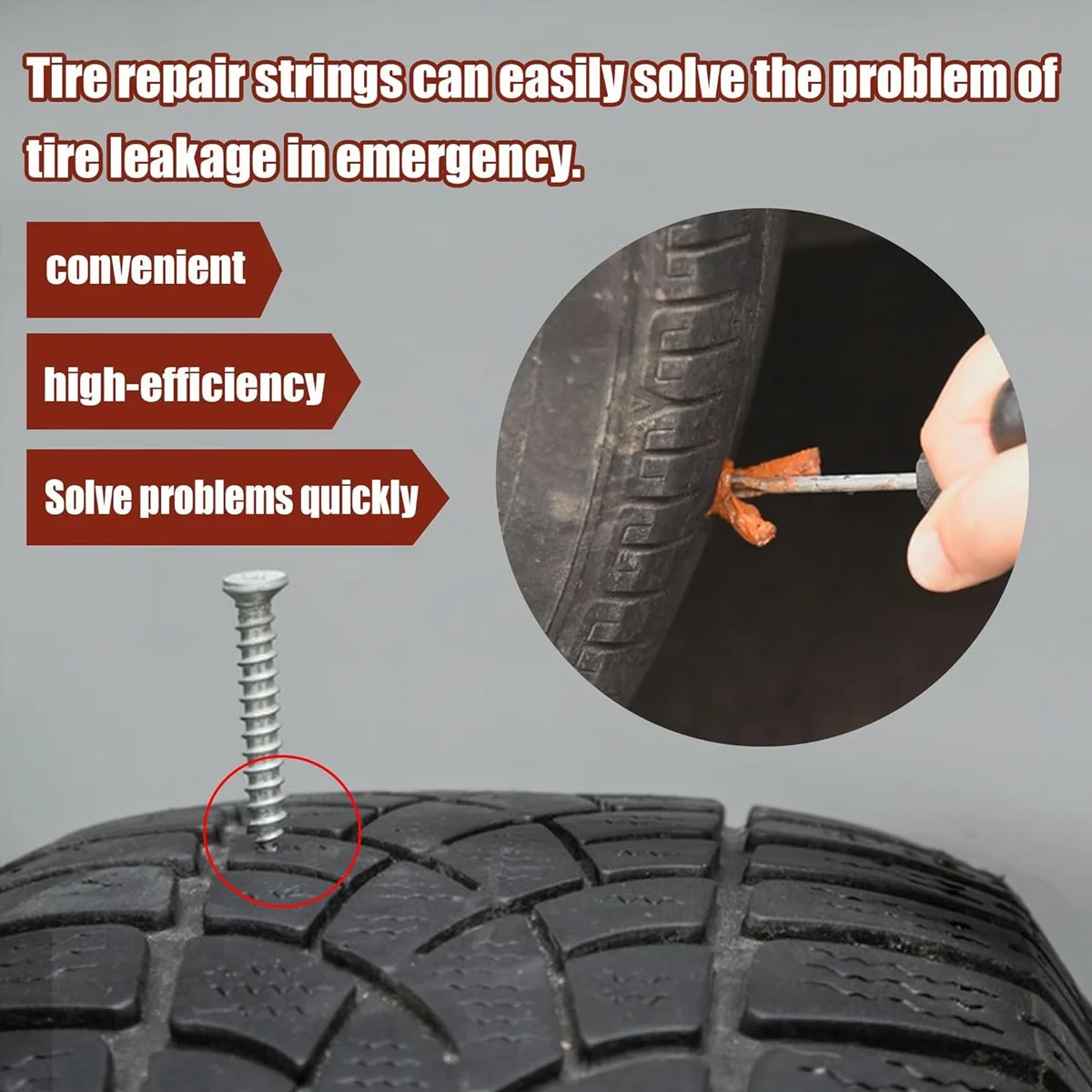 5/50PCS Tire Repair Strips Quick Repair Sealing Strips Emergency Tire Repair Strips For Cars Motorcycles Bicycles Repair Tools