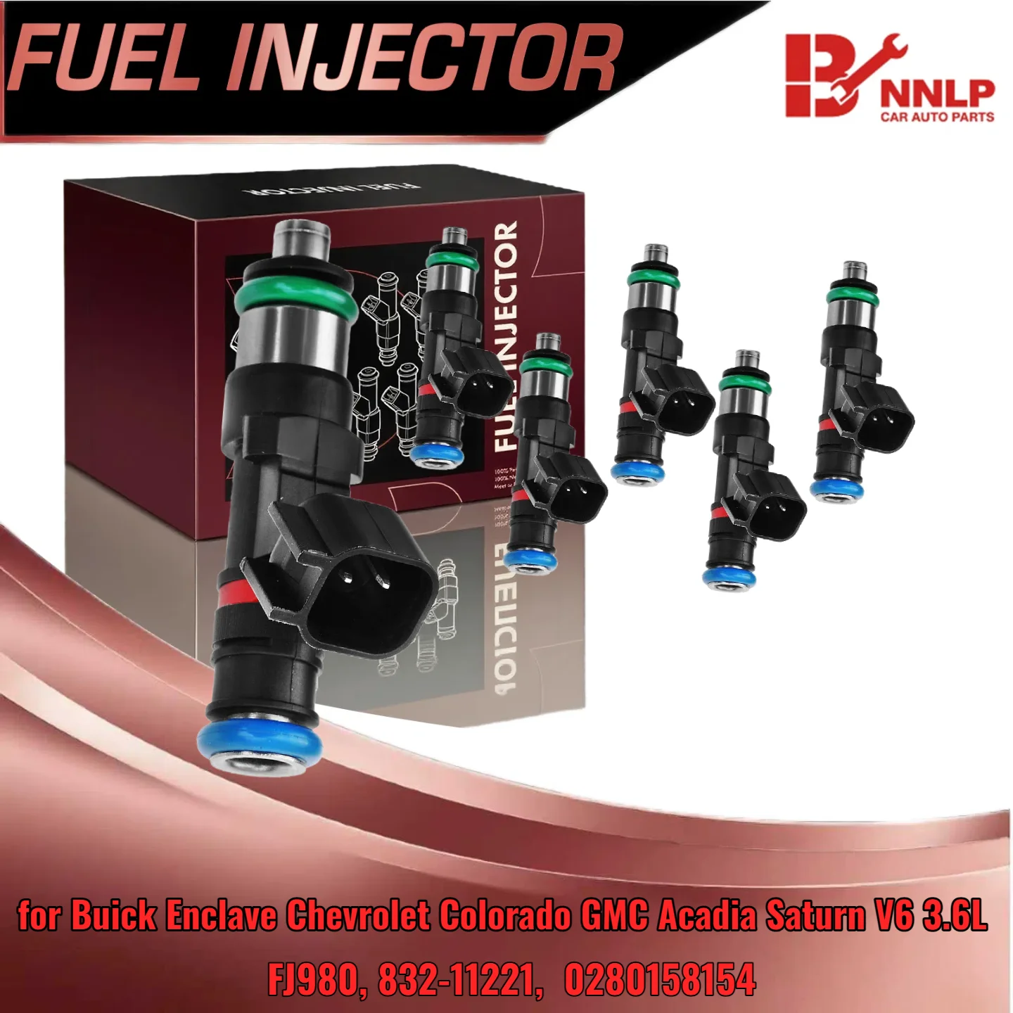 

For Buick Enclave For Chevrolet Colorado For GMC Acadia 6PCS Fuel Injector V6 3 6L 83211221