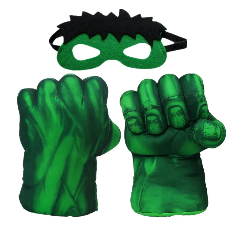 Kids Infinity War Smash Gloves Superhero Foam Green Dress Up Fist Props Halloween Cosplay Performance Dress Up