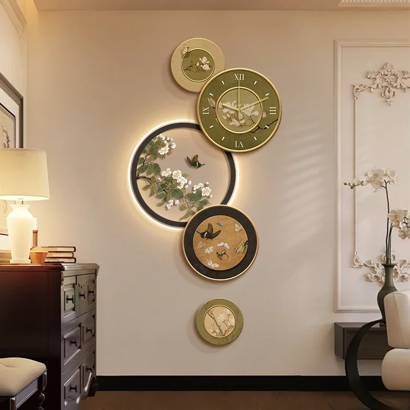 Conference Large Wall Clocks Interior Korean Bistro Bedrooms Luminous Clock Wall Led Round Fashion Restaurant Reloj Home Design