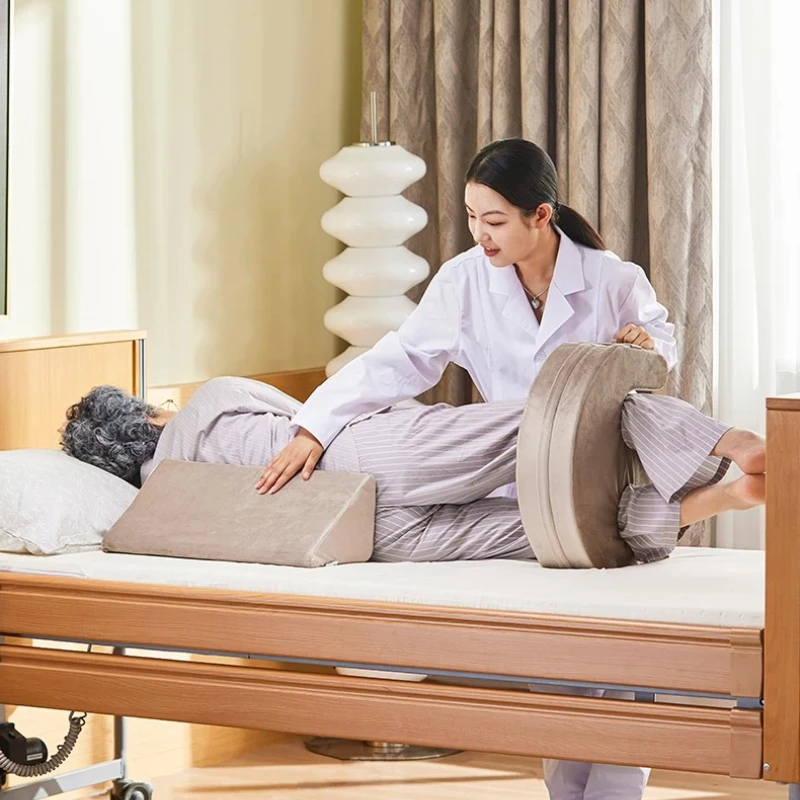 W Type Side Turn Over Device Auxiliary Pad Anti-Bedsore Bed Care Triangular Pillows with Straps for Enhanced Comfort and Safety