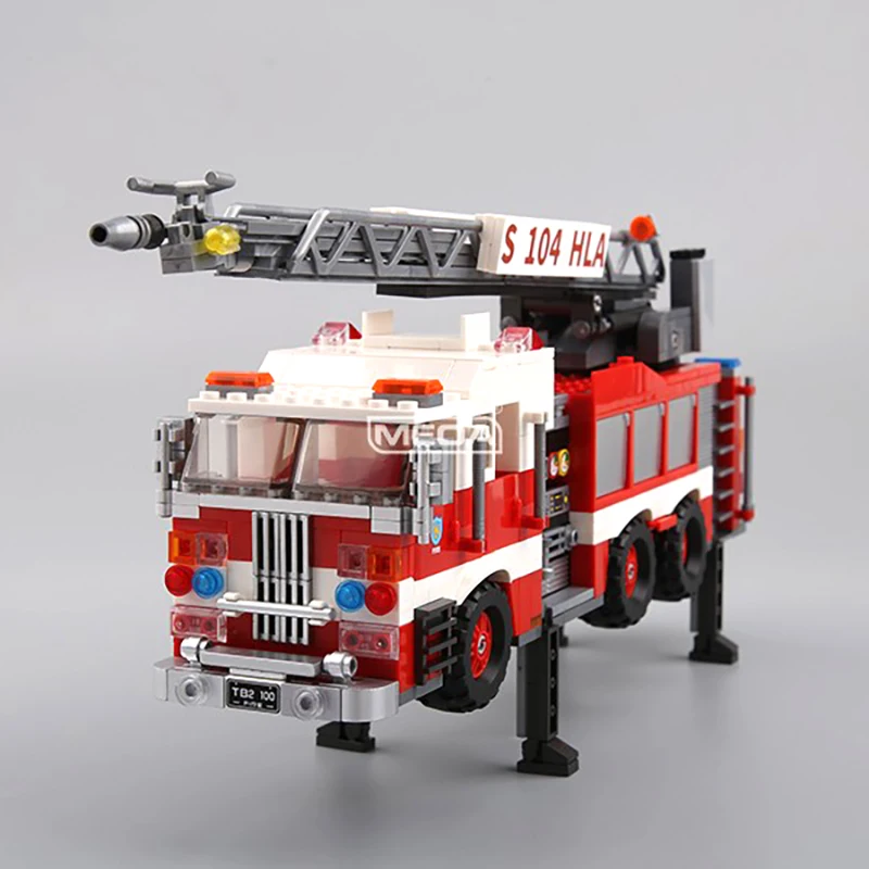 

DIY пожарная машина, наборы блоков для грузовиков, городская пожарная станция, набор строительных блоков, пожарная кастинчатая лестница, кирпичи, игрушки для детей