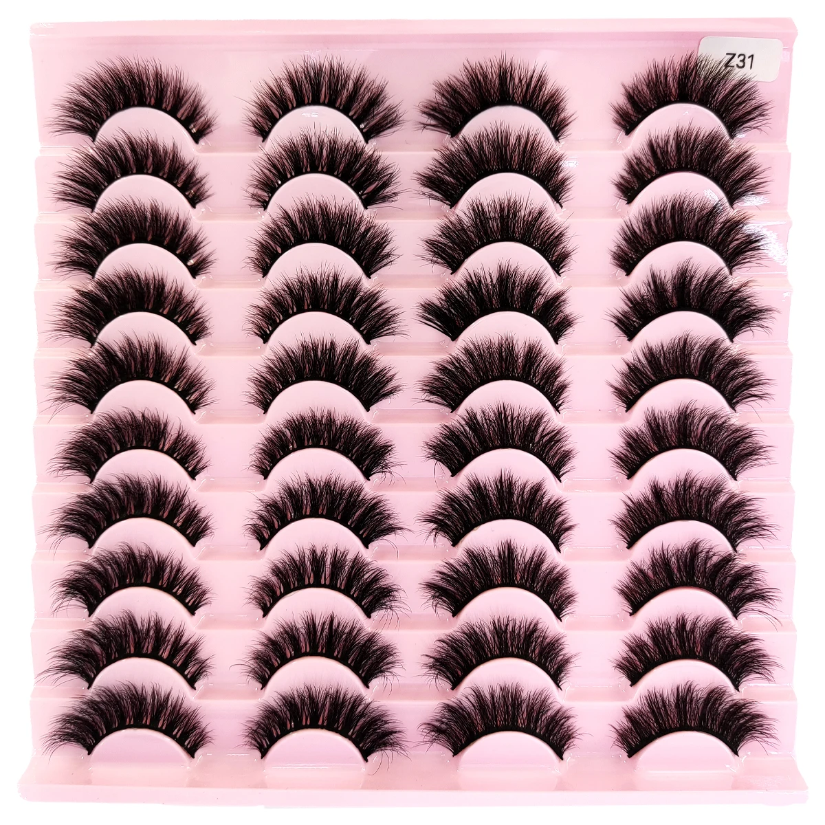 20 ペアの超ふわふわでダイナミックなつけまつげ人工ミンクまつげキャットアイ効果ドラマチックまつげエクステンションメイクアップ