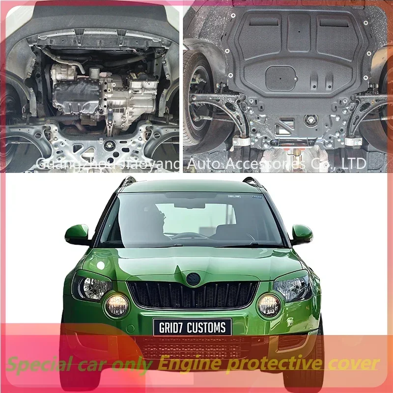 

Высокое качество, черная защита двигателя, брызговик, брызговик, панель брызговика для Skoda YETI 2014-2016 1,4T 1,8T