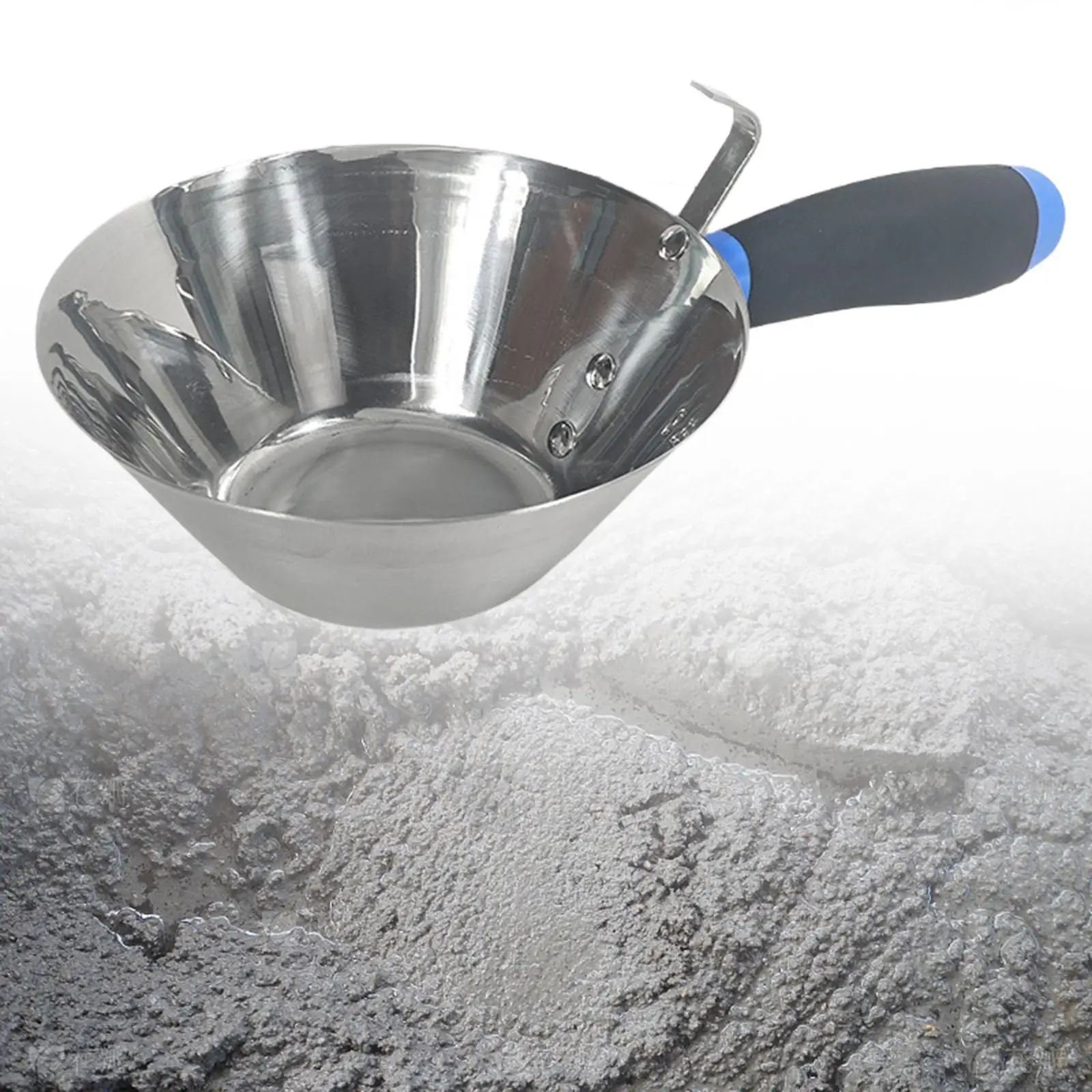 Stainless Steel Bucket Scoop Multifunctional Home Renovations Mud Pan for Outdoor Material Handling Plaster Construction Jobsite
