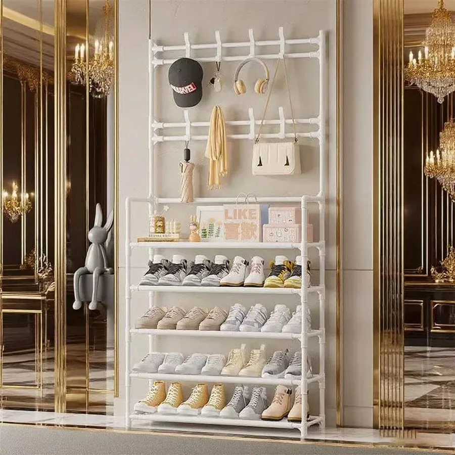 Multifunctional Entrance Shoe Rack – Large Capacity, 3-Layer Storage Organizer for Shoes, Bags & Accessories.