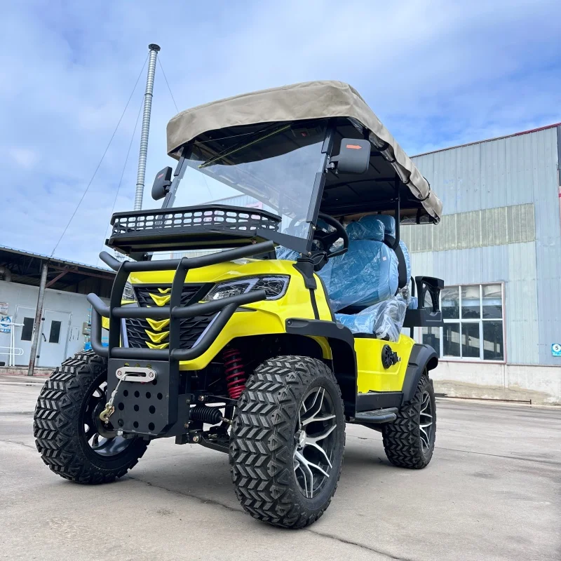 عربة جولف كهربائية للطرق الوعرة من الليثيوم 72 فولت مخصصة من المصنع لمناجع منطقة المناظر الطبيعية الخلابة
