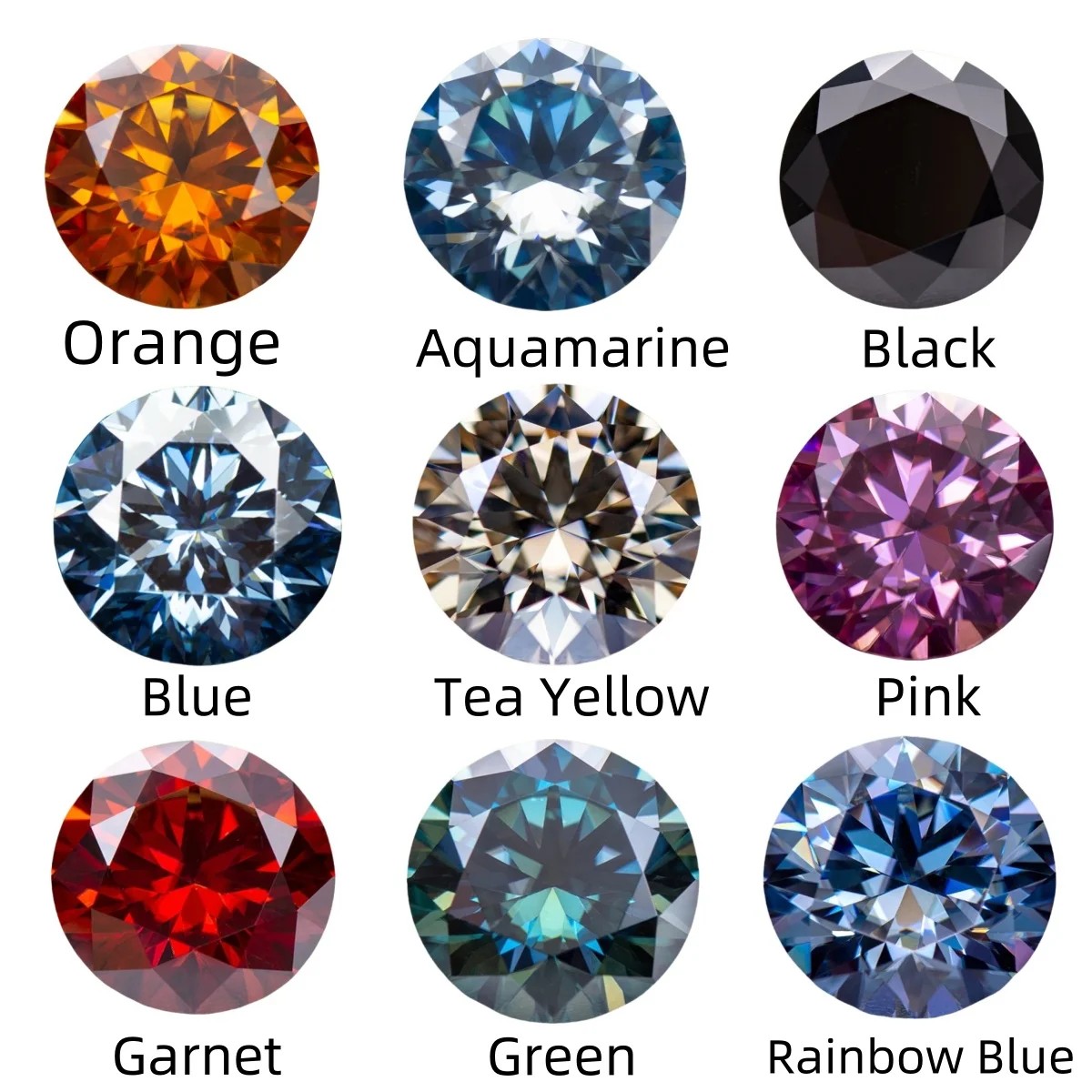 100% Passed Diamond Test II Excellent Round Cut 3.0~10.0MM Real Moissanite VVS1 GRA Loose Charms Gemstone Fine Jewelry Wholesale