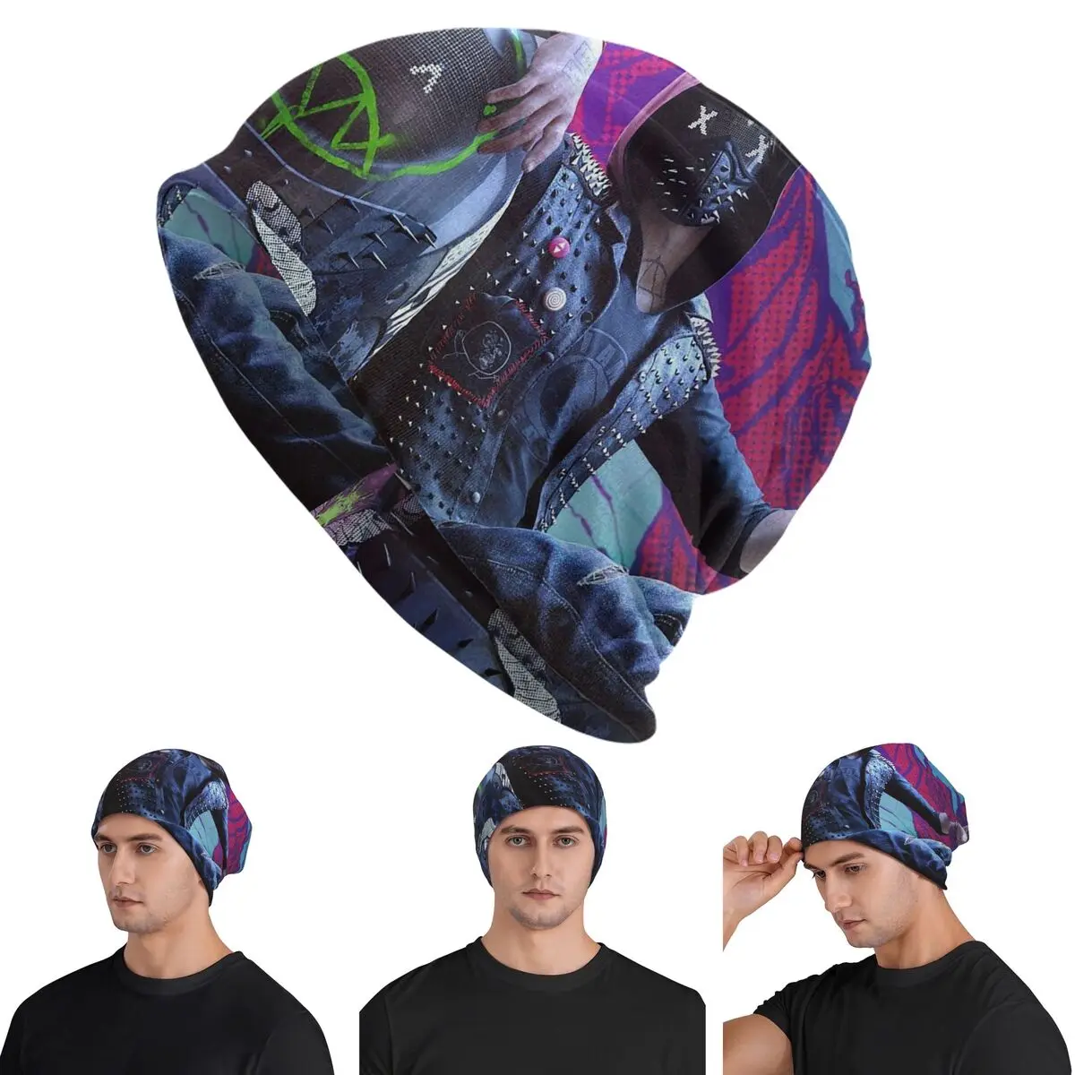 مشاهدة الكلاب 2 ماركوس القرصنة لعبة 1 الرجال النساء الكبار بيني قبعات محبوك بونيه قبعة دافئة موضة الخريف الشتاء Skullies القبعات