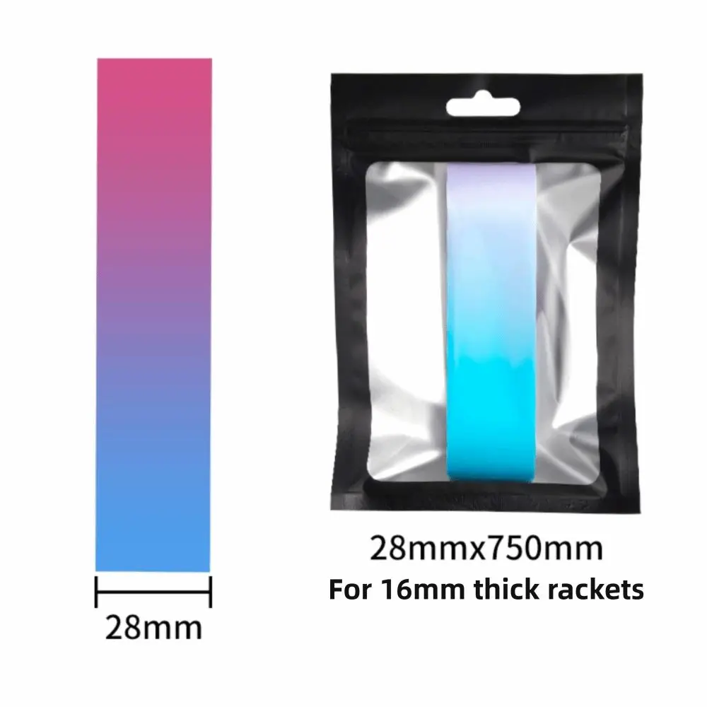 

16mm Pickleball Racket Edge Sticker Gradient color Durable Paddle Head Edge Tape Shock Absorption Frame Protective Tape