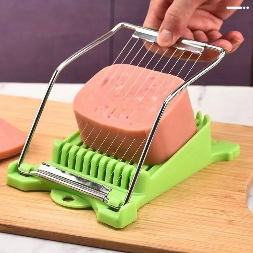 

High Quality Stainless Steel Luncheon Meat Slicer Multi Function Kitchen Gadget Egg Cutter Durable Portable Food Slicer