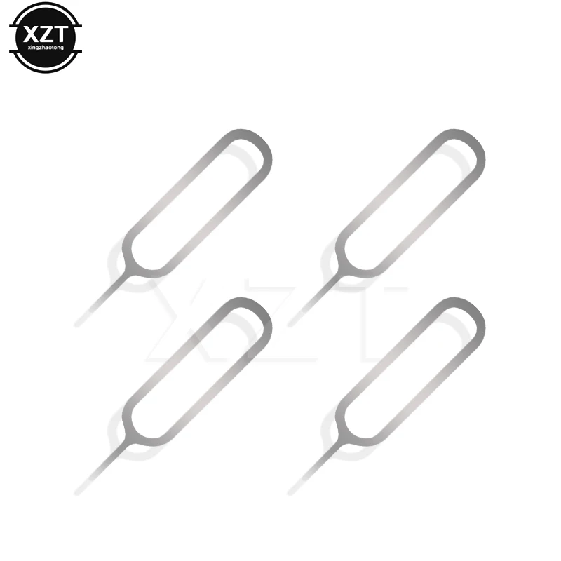 100Pcs Sim Card Tray Removal Eject Pin Key Tool Roestvrijstalen Naald Voor Apple Iphone Ipad Samsung Xiaomi Huawei