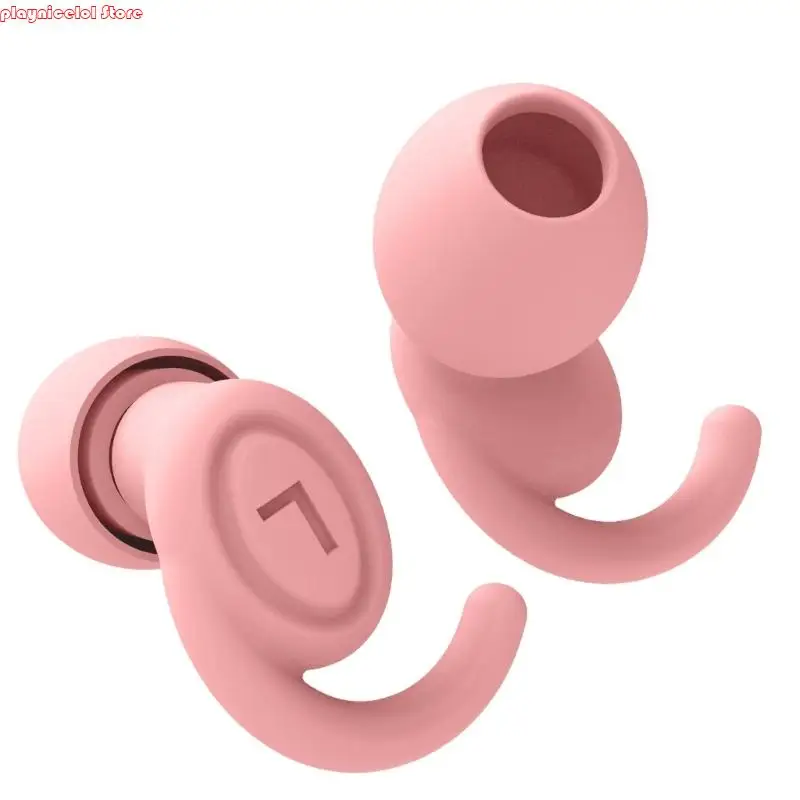 E8BA قابلة لإعادة الاستخدام مريحة مريحة للضوضاء تخفيض الأذن في السيليكون الناعم مناسبة للنوم الهادئ وبيئة هادئة #3