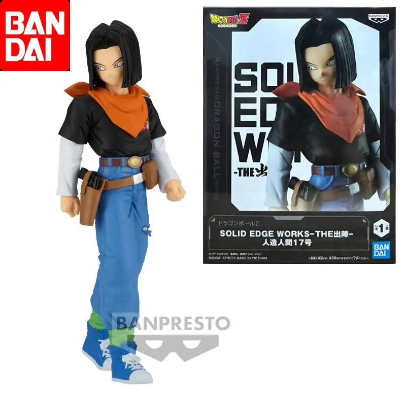 

Bandai Original SOLID EDGE WORKS Dragon Ball Z ANDROID 17 Anime Action Figure Toys For Boys Girls Kids Children Birthday Gifts