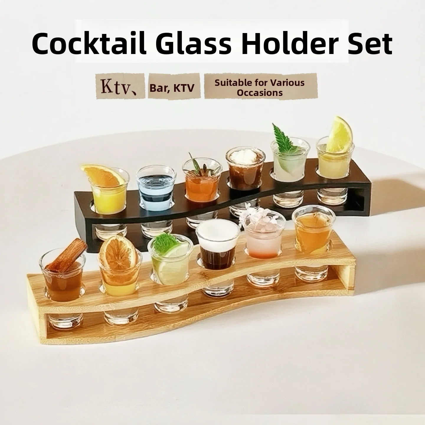 Juego de Vasos de Vidrio Creativos, Portavasos para Cócteles, Vasos de Tequila Tipo Bomber, Vasos Individuales, Artículos de Bar, Vasos Redondos Transparentes
