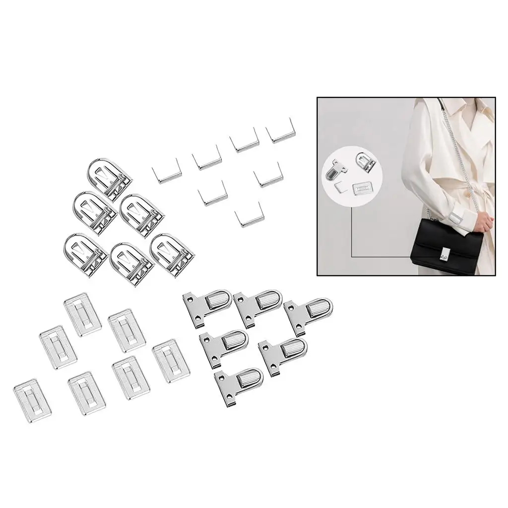 Bag Fasteners Making, 10PCS Tuck Lock Clasp Thumb Tuck Bag Handbag Purse Making Accessories