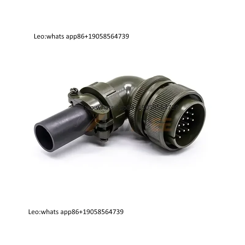 MS3108A28-16P MIL-DTL-5015 20 Pin Right Angle Plug Connector MIL MS5015 MS3108A 13A Size 16 Contacts 500V AC Male Pin Adapter