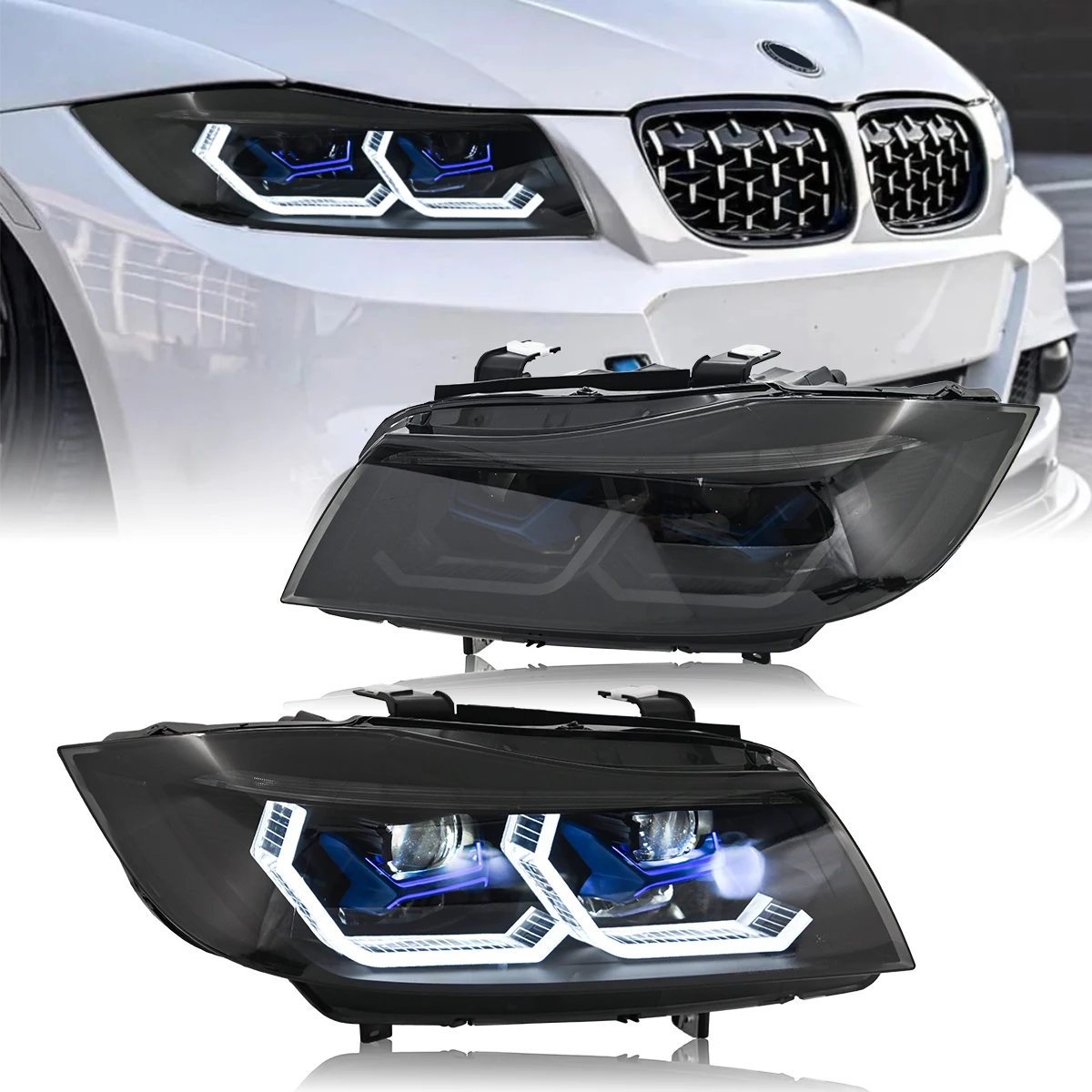 Premium High Precision LED Headlight For BMW 3 Series E90 E91 2005-2012 Original Halogen Model No-Damage Fit