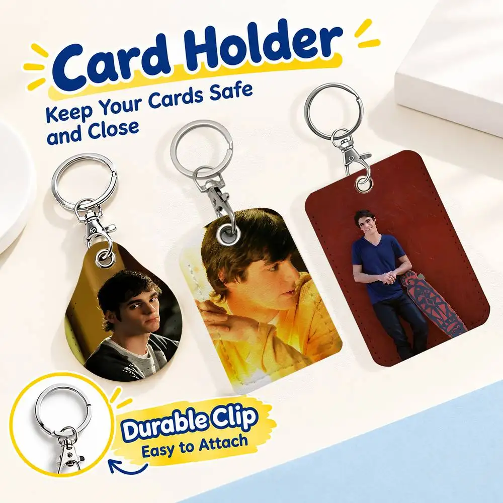 FOR RJ Mitte Card Holder Keychain Key Ring Door Lock Access Protective Case For Security Gift
